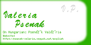 valeria psenak business card